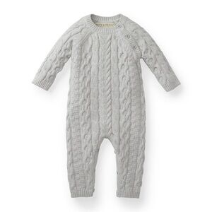 Hope & Henry Cable Knit Romper: 0–3 Months